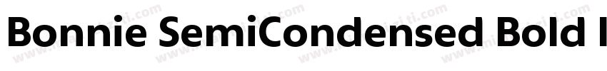 Bonnie SemiCondensed Bold Ita字体转换